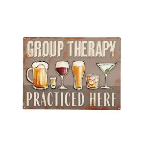 15.5"L x 11.5"H Metal USA Wall Décor, Group Therapy,6m9224