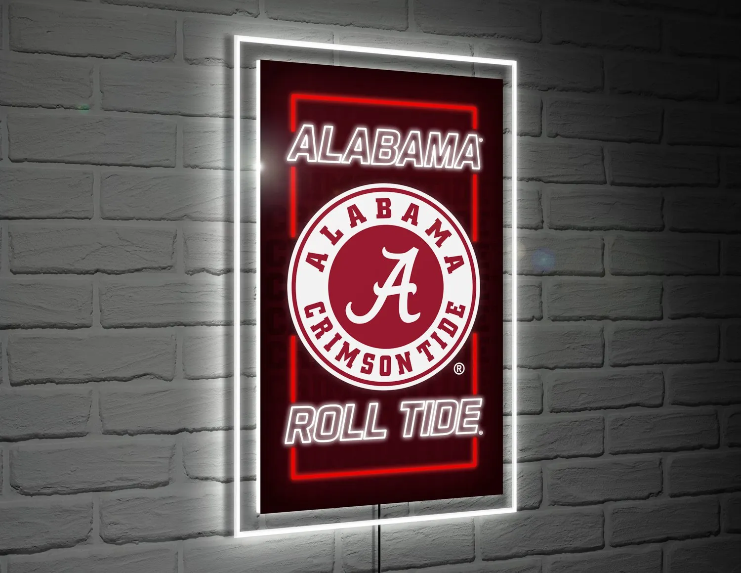 22"H x 14"L NeoLite Wall Décor, Rectangle, University of Alabama,8led924nlrt