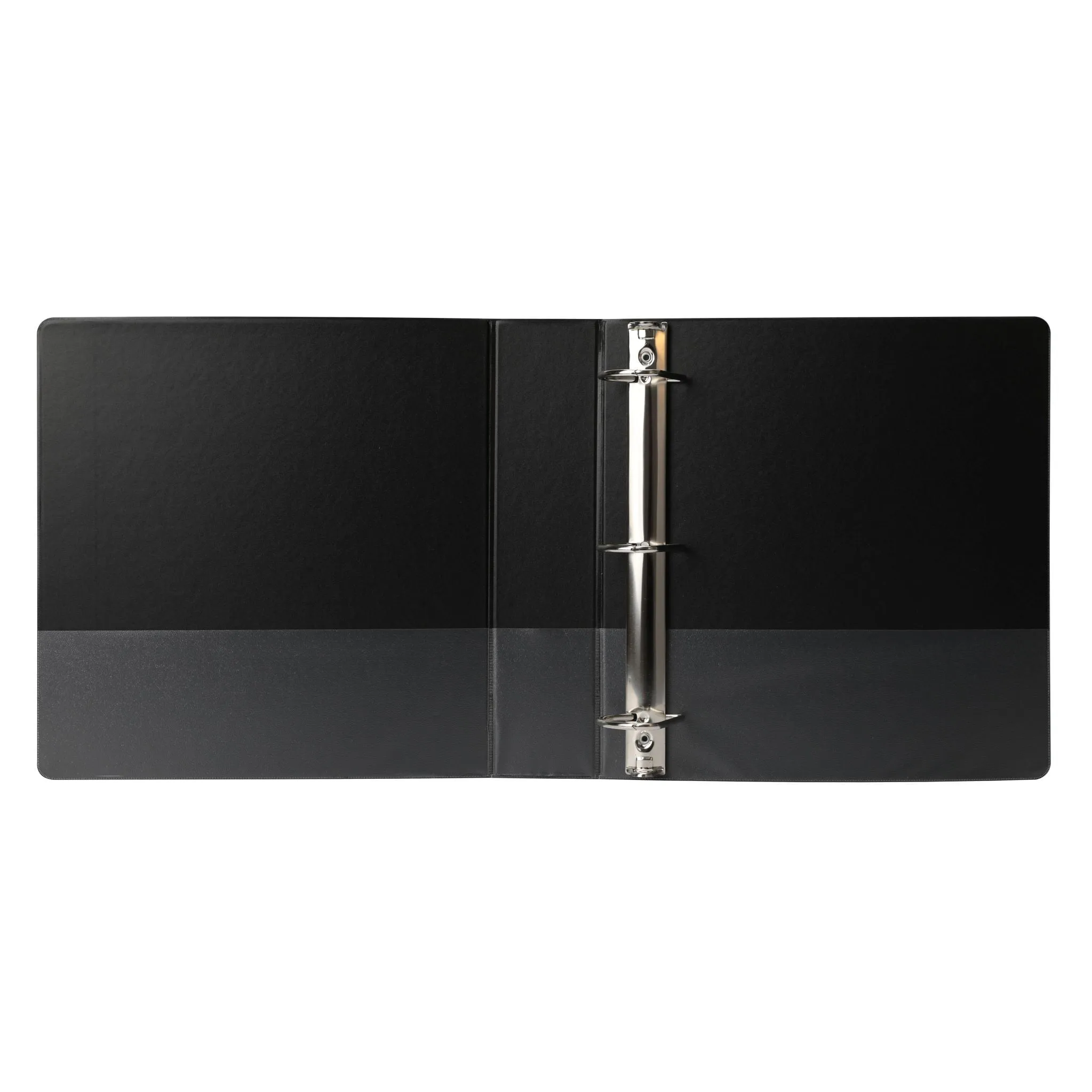 3-Ring View Binder Durable Lightweight Slant D-Ring 2" Ring Type Black 6 Pack