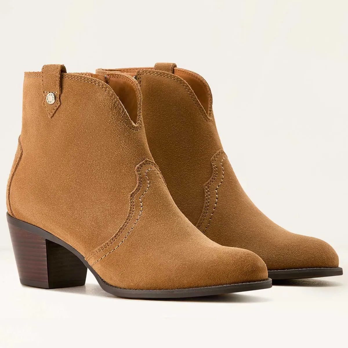 40% OFF - ARIAT Tilbury Ankle Western Boots - Womens - Carmel Suede - Size: UK 4
