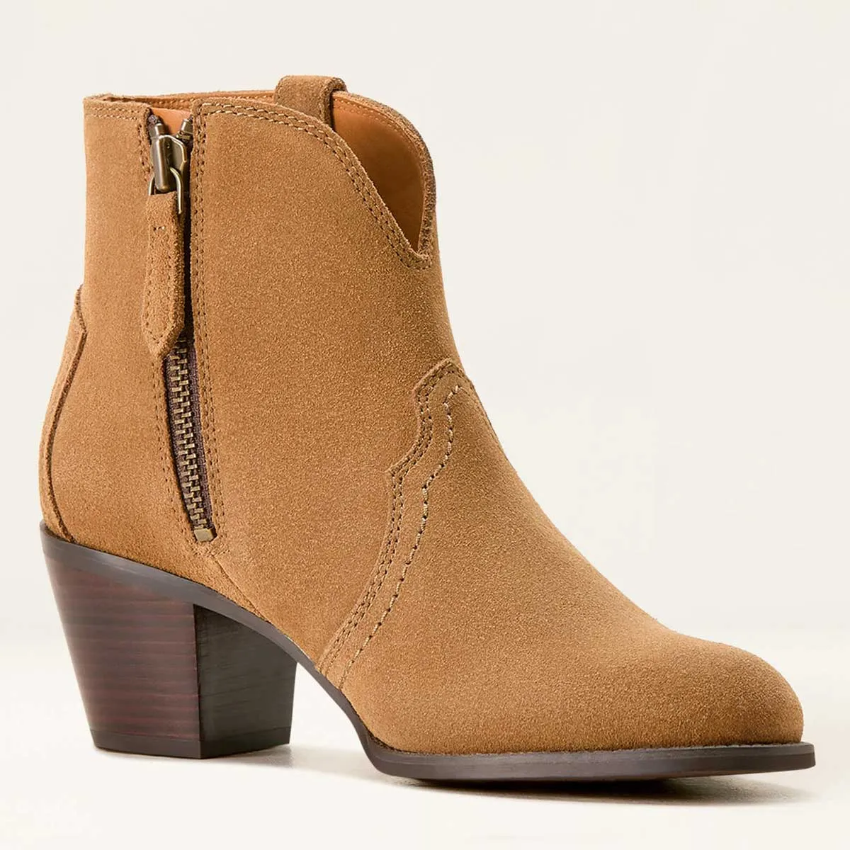 40% OFF - ARIAT Tilbury Ankle Western Boots - Womens - Carmel Suede - Size: UK 4