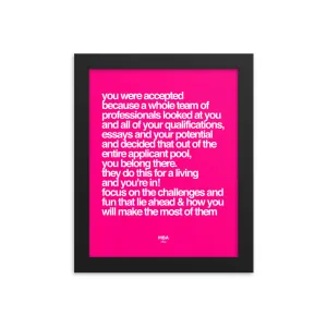 Accepted Framed Poster