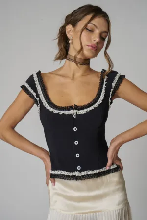 ADELINE TOP - NOIR