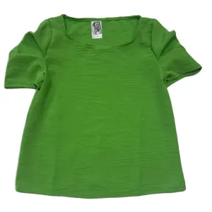 Airflow Puff Sleeve Top-Lime..