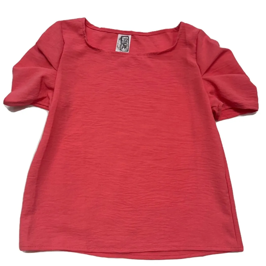 Airflow Puff Sleeve Top-Tangerine..