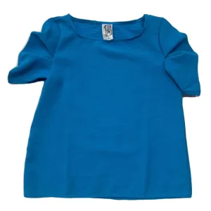 Airflow Puff Sleeve Top-Turquoise..