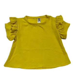Airflow Ruffle Sleeve Top-Lemon