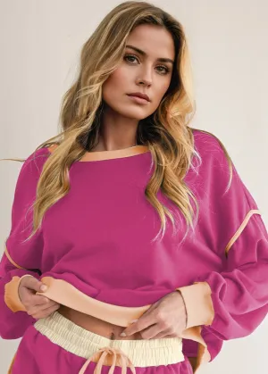 All Day Hustle Pullover | Rose