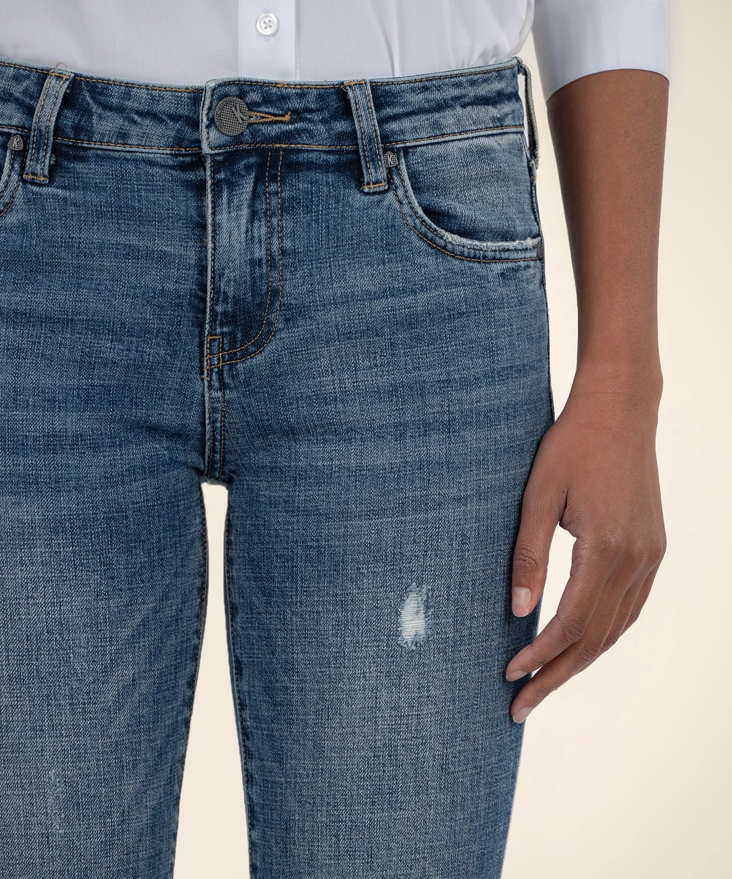 Amy Mid Rise Crop Straight Leg - FINAL SALE