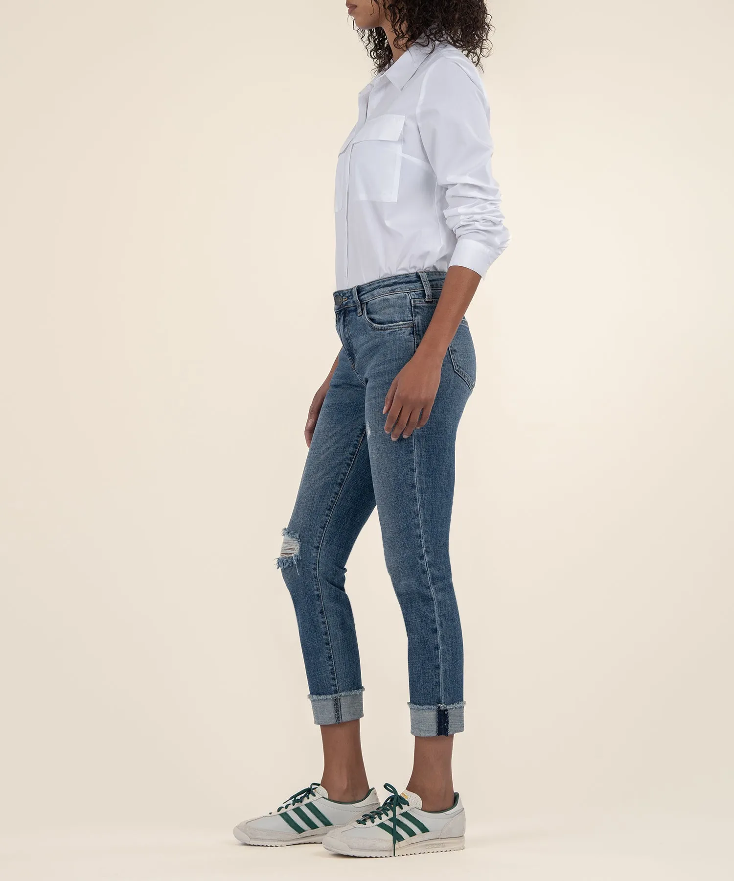 Amy Mid Rise Crop Straight Leg - FINAL SALE