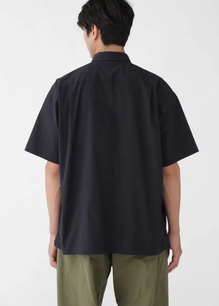 and wander - UV Cut Stretch SS Shirt - Black