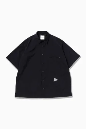 and wander - UV Cut Stretch SS Shirt - Black