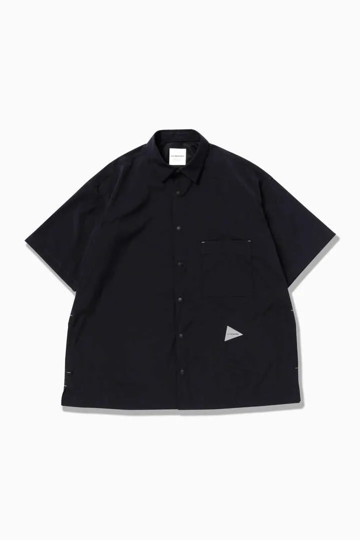and wander - UV Cut Stretch SS Shirt - Black