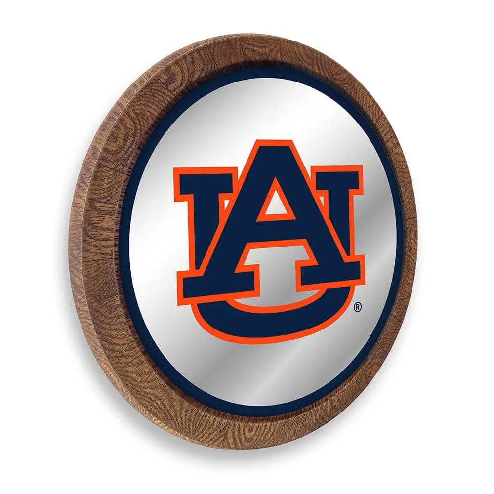 Auburn Tigers: "Faux" Barrel Top Mirrored Wall Sign