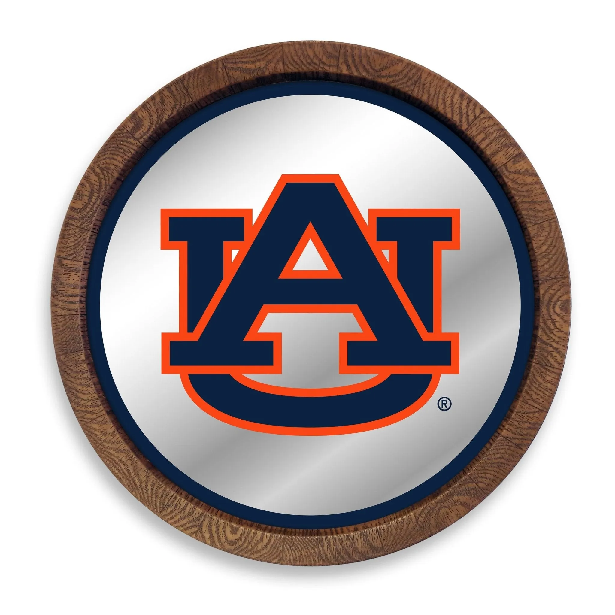 Auburn Tigers: "Faux" Barrel Top Mirrored Wall Sign