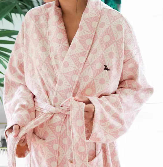 Bath Robe - Diamond Pink
