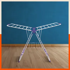 Bathla Mobidry Neo - Foldable Cloth Drying Stand For Home (Purple)