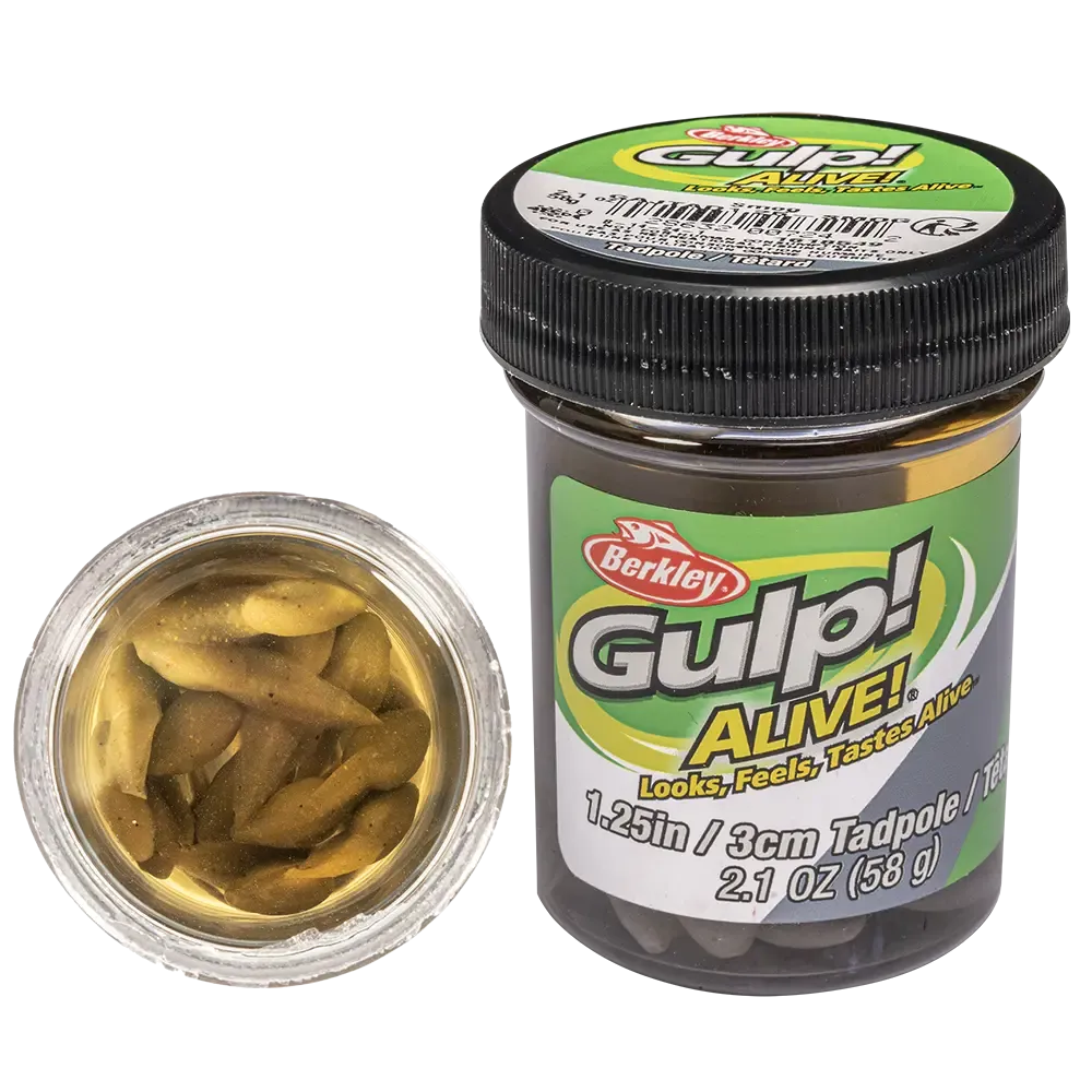 Berkley Gulp Alive 1.25" Smoke Tadpole Soft Plastic Fishing Lure