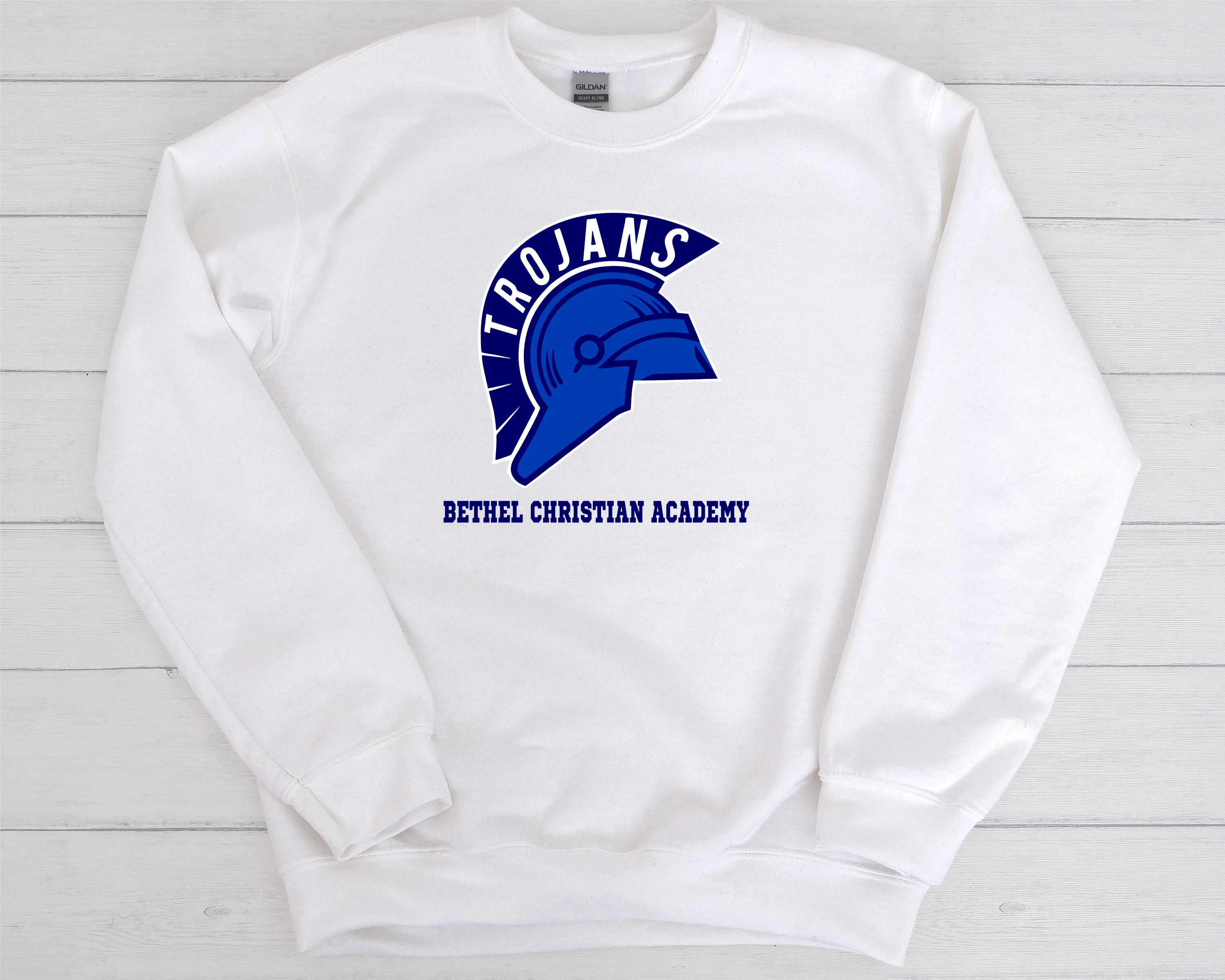 Bethel Trojan Helmet Crew Neck Sweatshirt