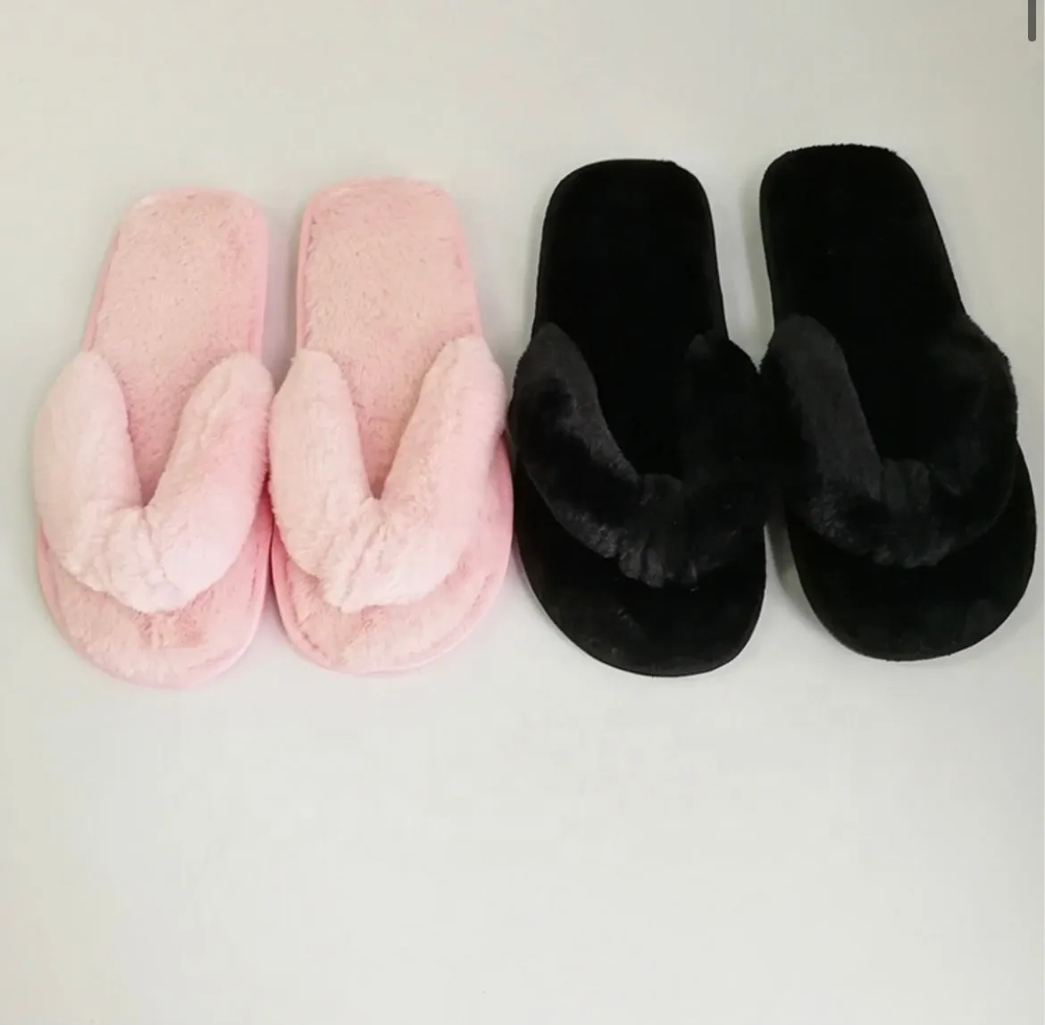 Black Cozy Slippers