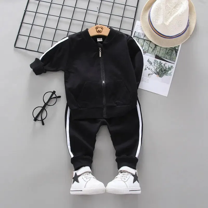 Black Fashionable Toddler Tracksuit