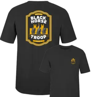 Black Horse Troop Short Sleeve Tee - Black