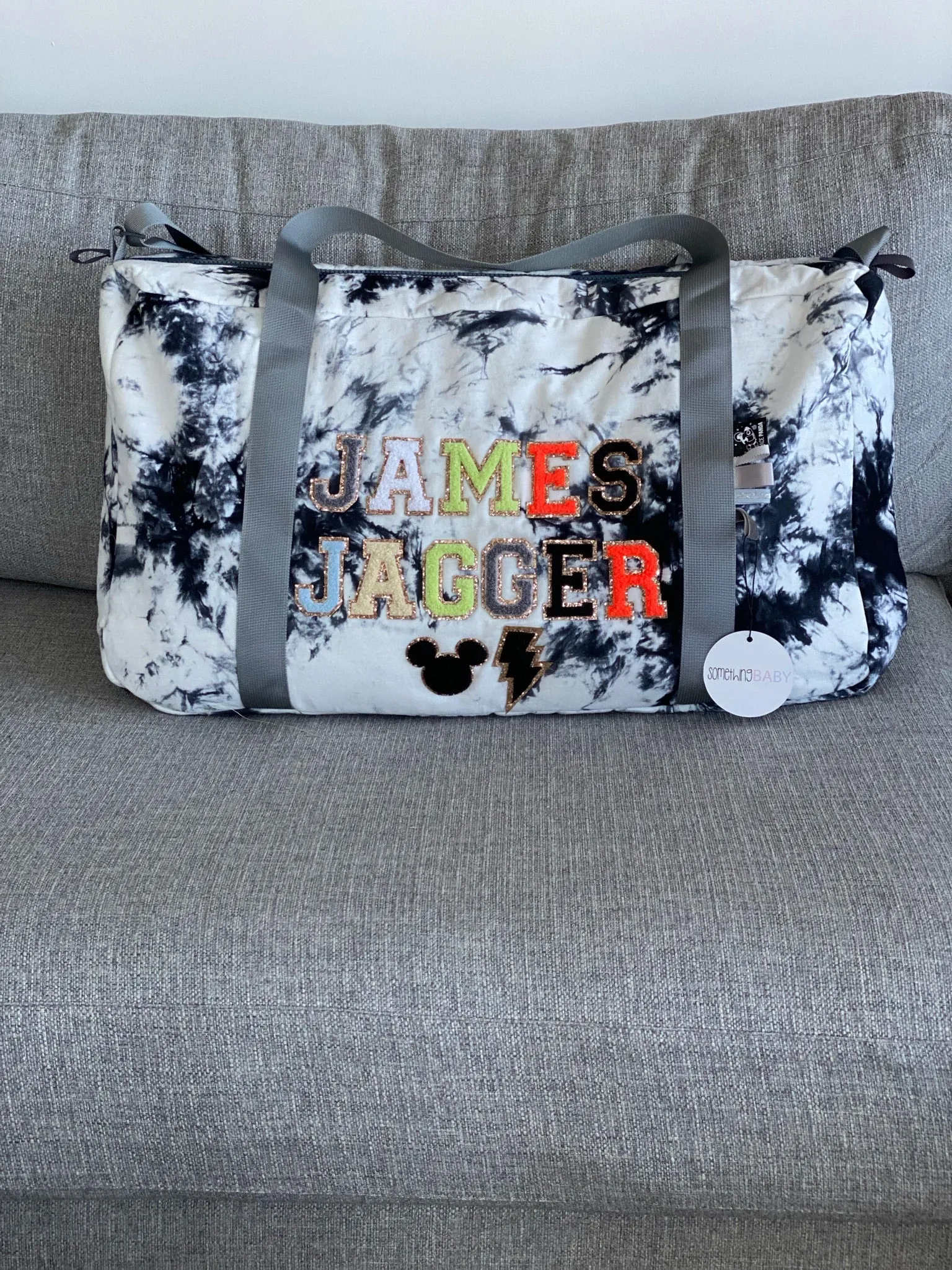 Black Tie Dye Duffle Bag