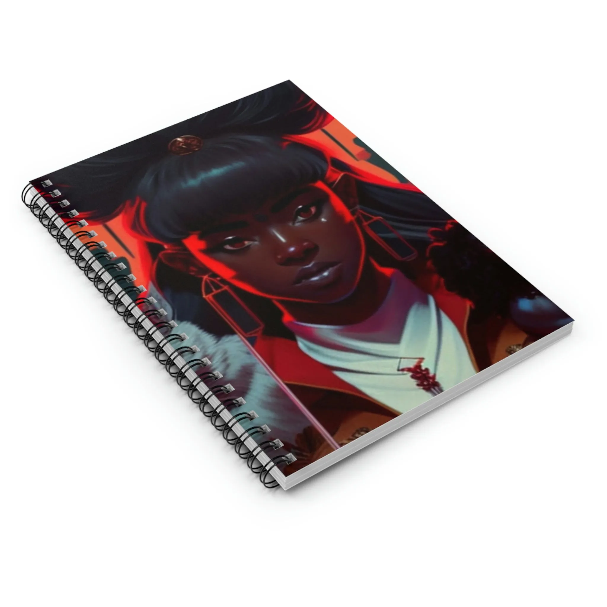 Blasian Fox Yokai Spiral Notebook - Ruled Line