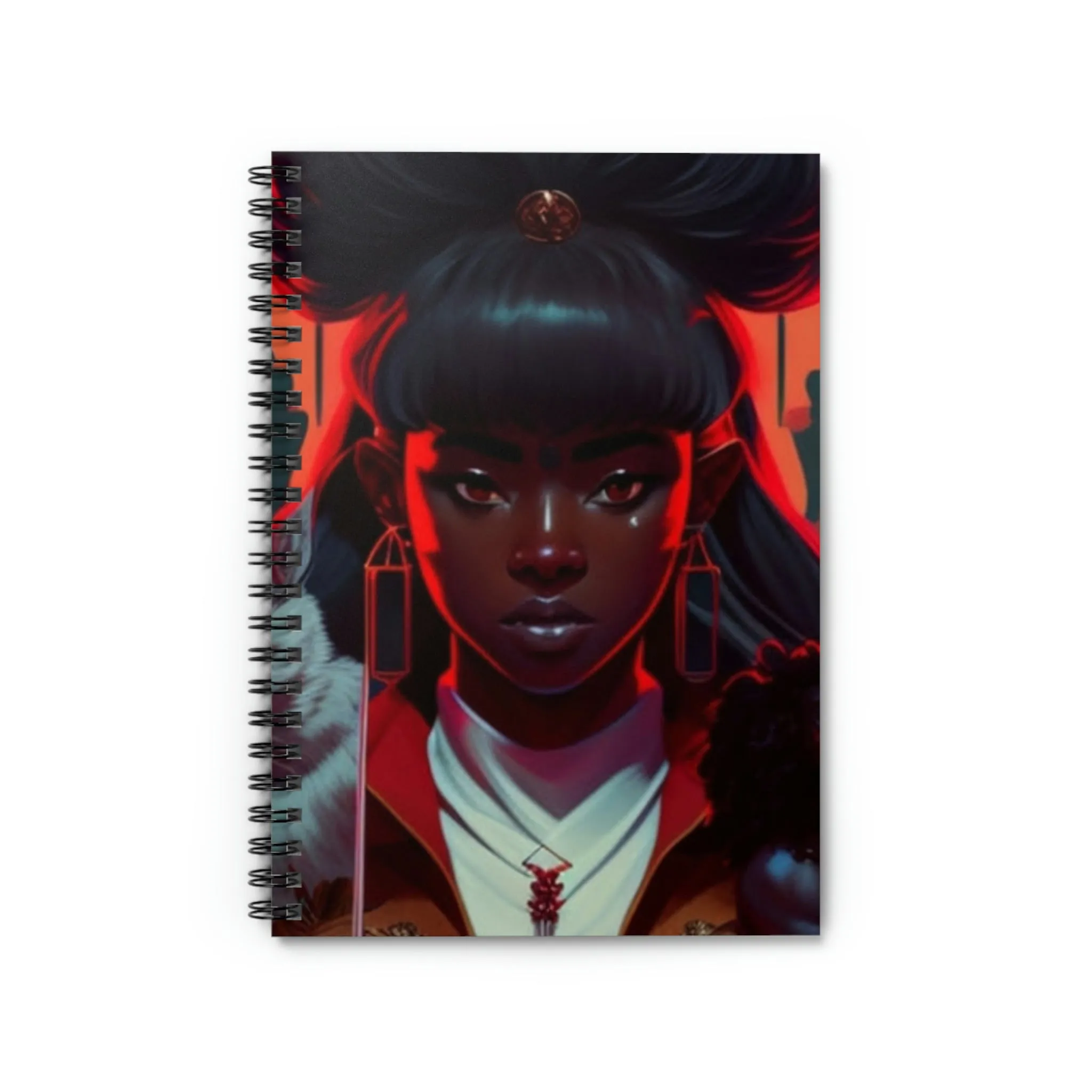 Blasian Fox Yokai Spiral Notebook - Ruled Line
