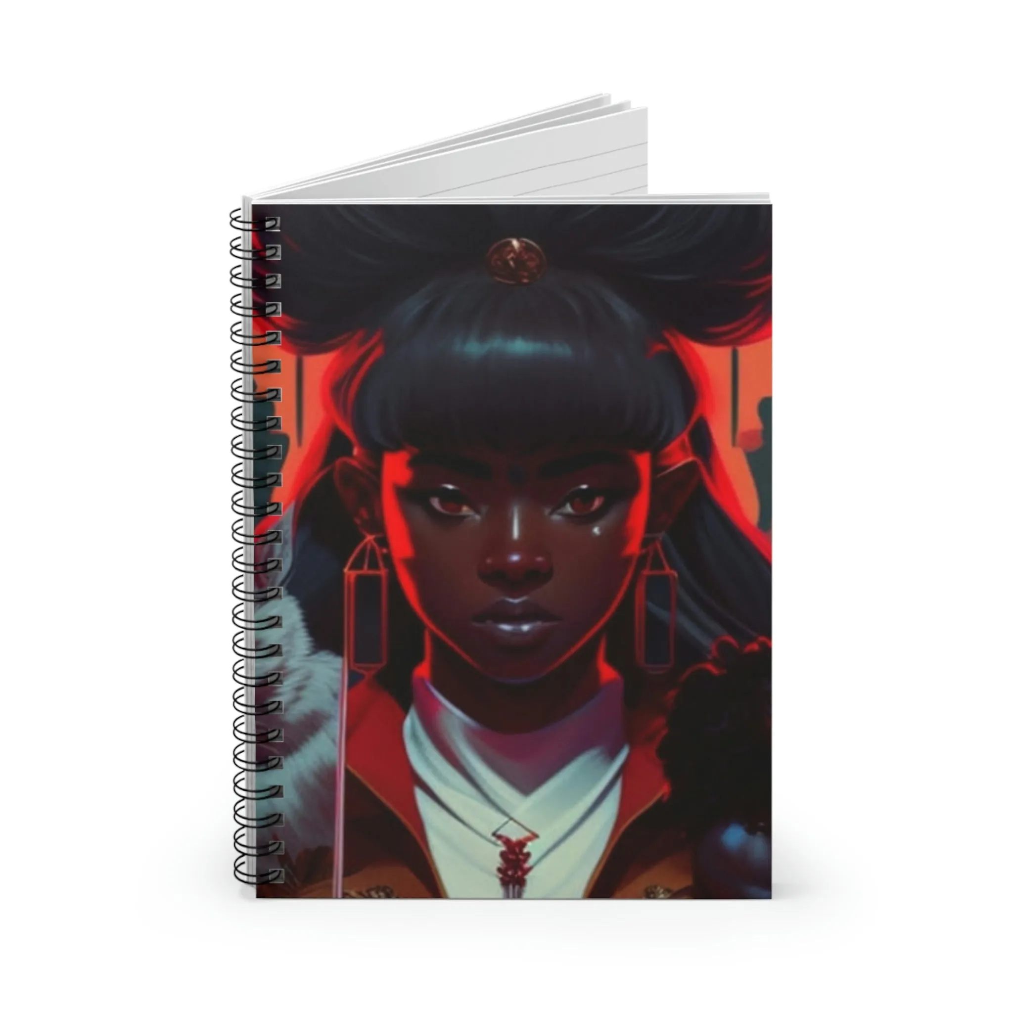 Blasian Fox Yokai Spiral Notebook - Ruled Line
