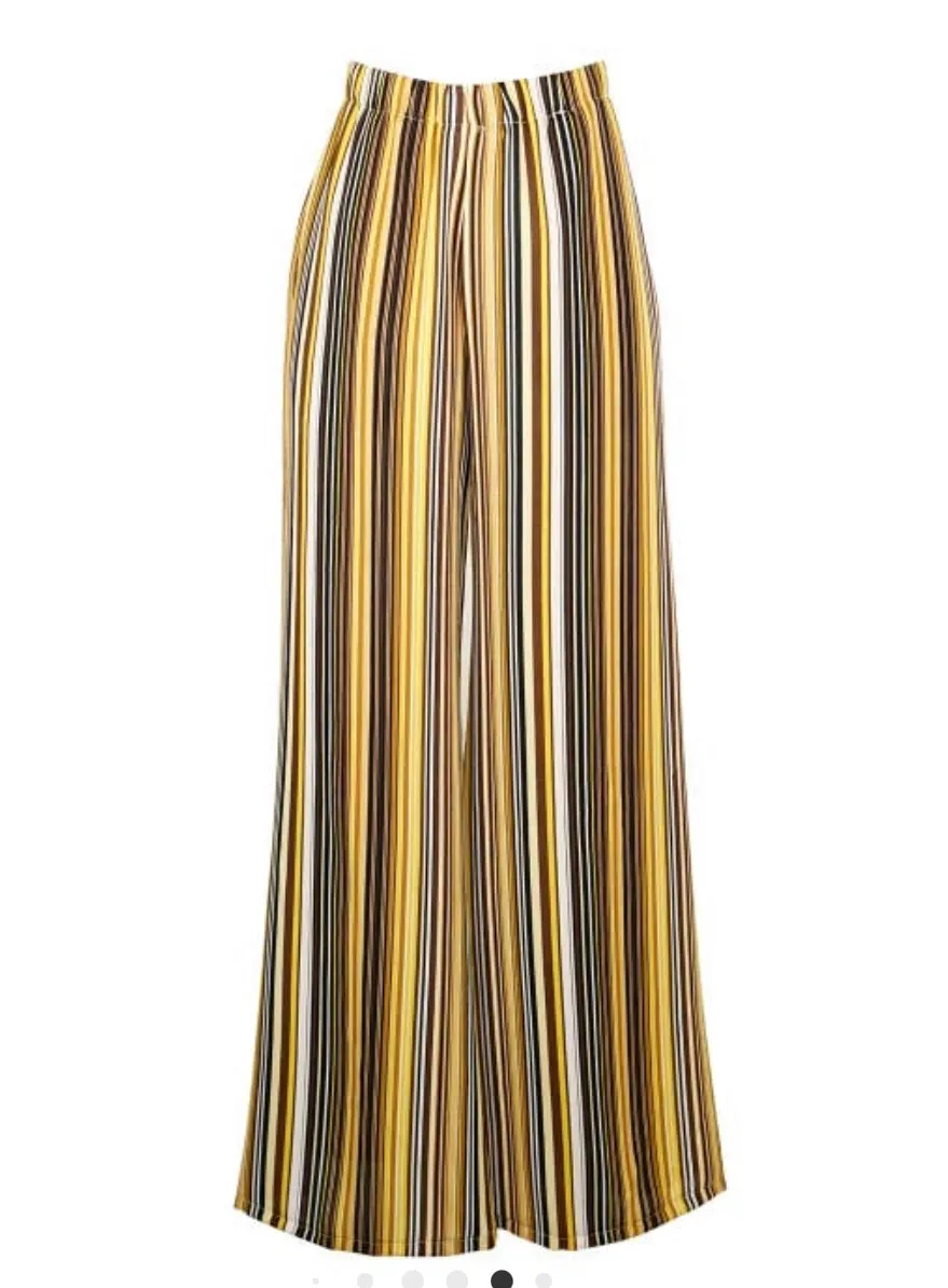 Bohemian Bank Striped Tunic Caftan Set