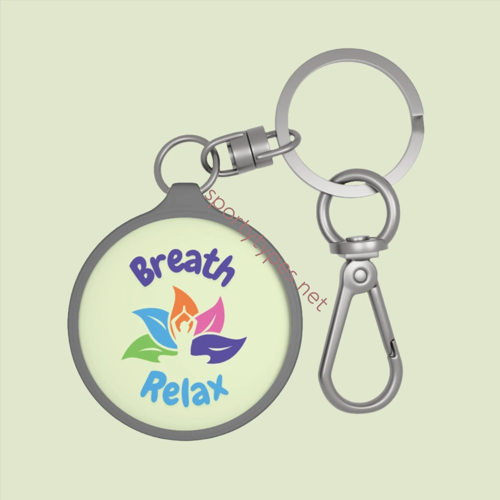 Breathe Relax Keyring Tag
