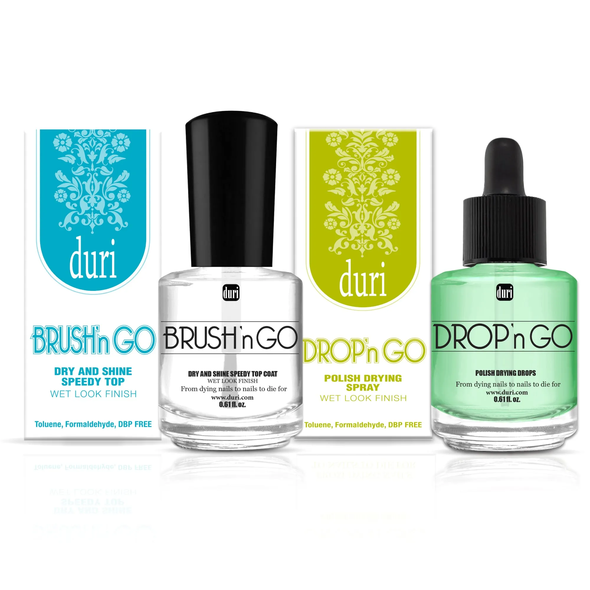 Brush’n GO Dry & Shine Speedy Top Coat   Drop'n Go Polish Drying Drops, 0.61 fl.oz. each
