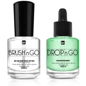Brush’n GO Dry & Shine Speedy Top Coat   Drop'n Go Polish Drying Drops, 0.61 fl.oz. each
