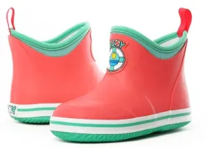 Buoy Boots Children's Deck Boot- Coral/Seafoam (BB109)