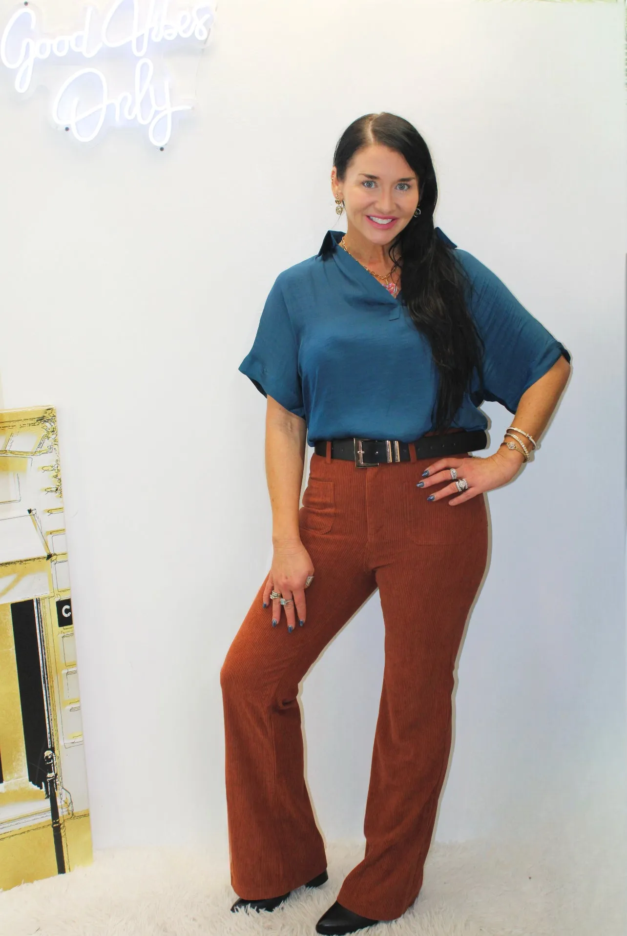 Callie Collar High Low Top