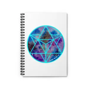 Celestial Merkabah (CYAN) Spiral Notebook - Ruled Line
