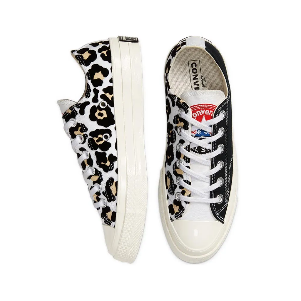 Converse Chuck Taylor All Star 70 Ox Logo Play Sneaker, White/Black/Desert Ore