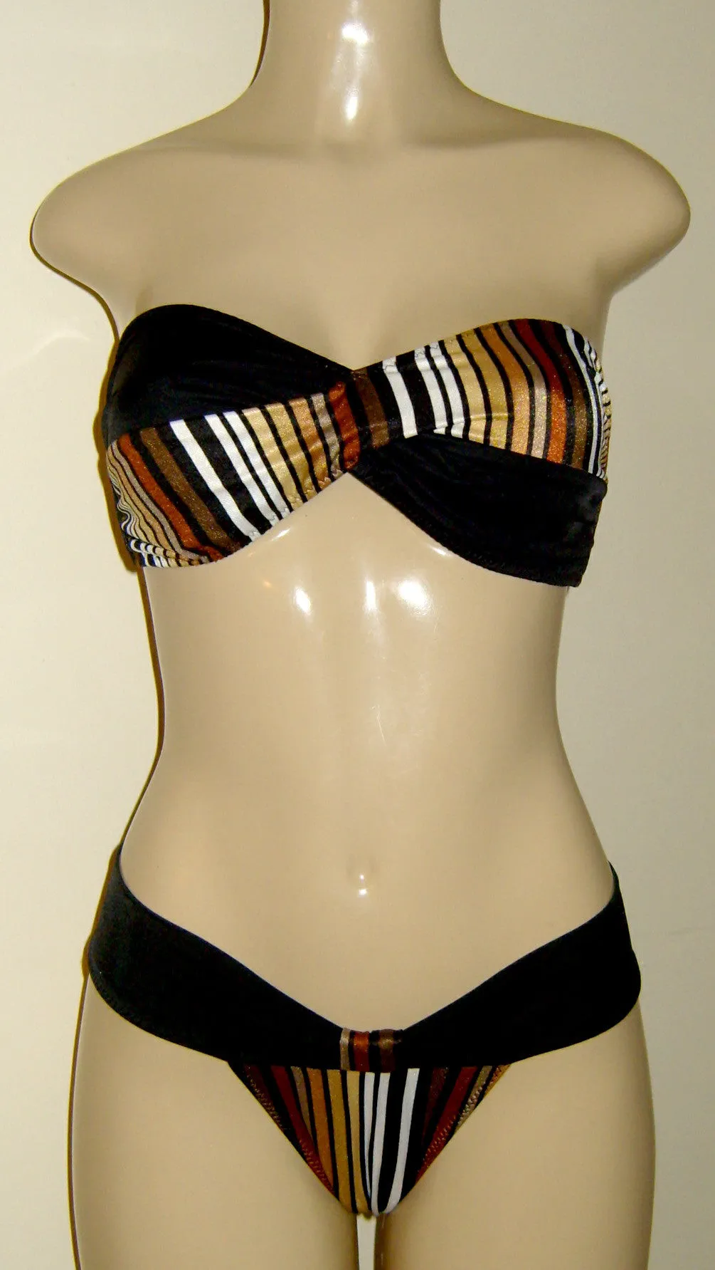 Crisscross Tube Bikini Top with Banded Butterfly Swimwear Bottom