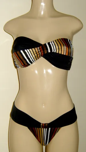 Crisscross Tube Bikini Top with Banded Butterfly Swimwear Bottom