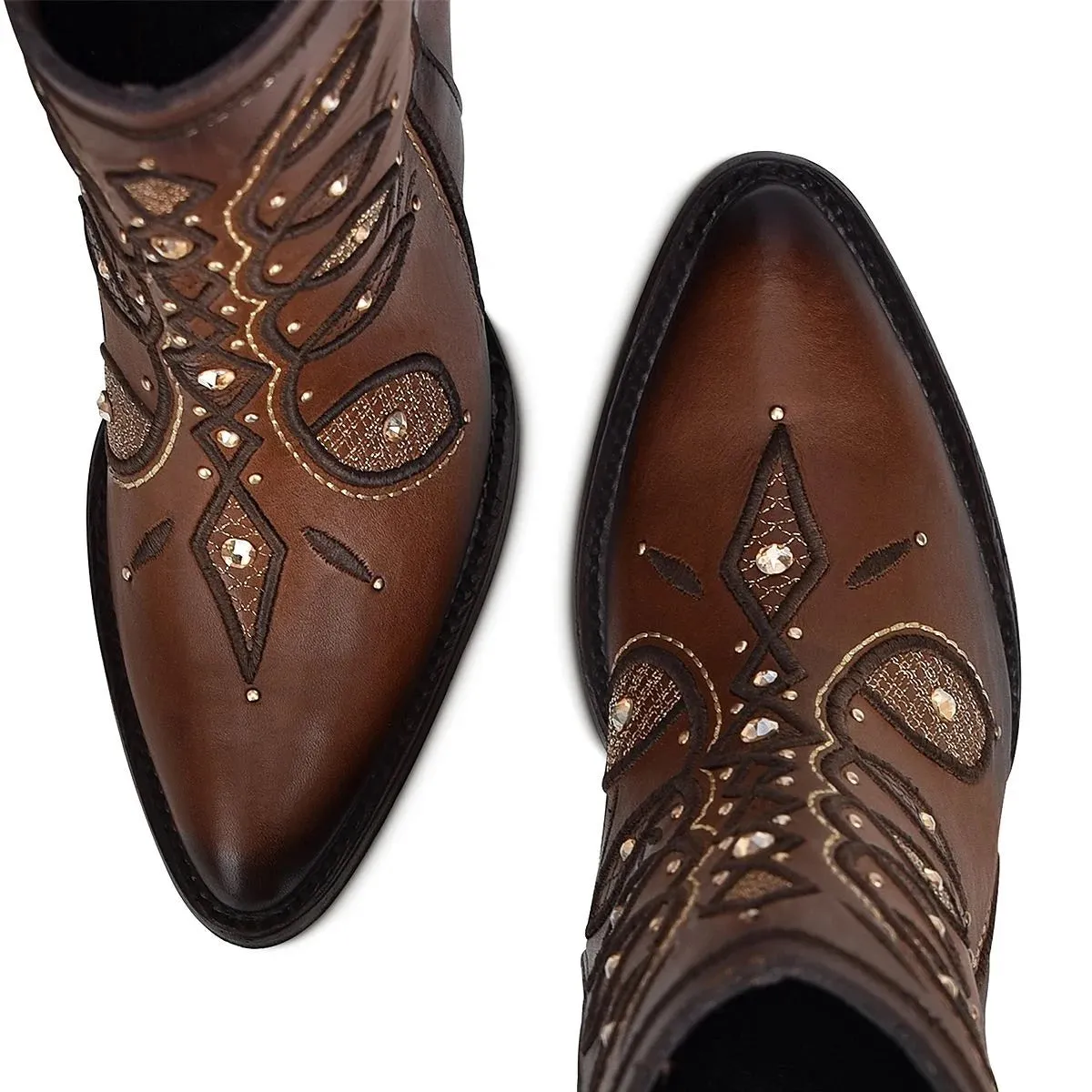 Cuadra Embroidery and Crystals Ankle Boot 3F89RS