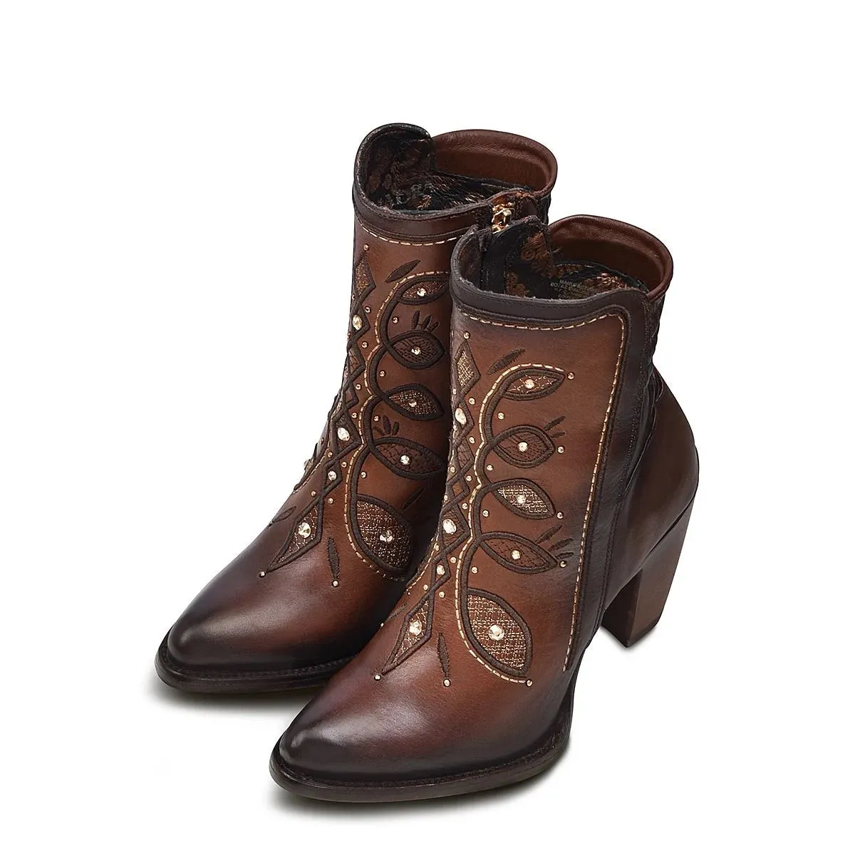 Cuadra Embroidery and Crystals Ankle Boot 3F89RS