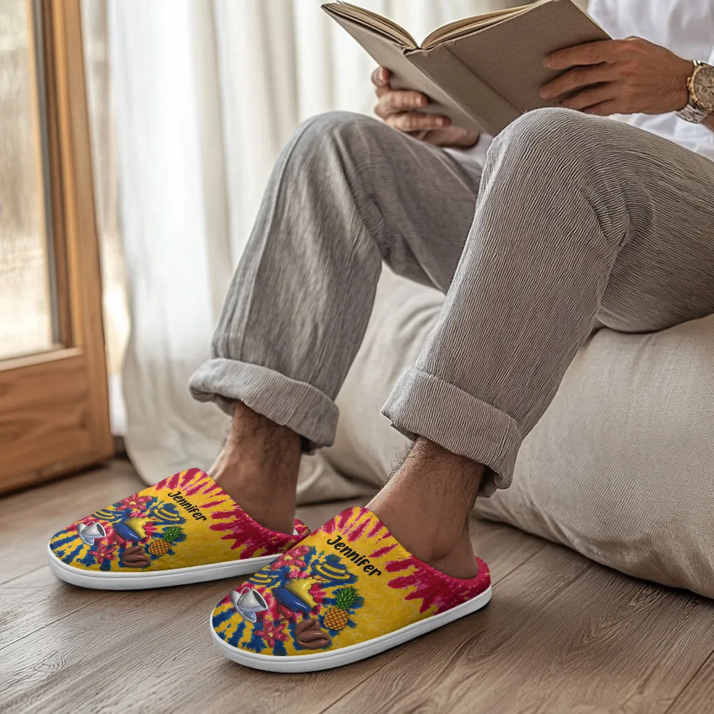 Custom Colombian Slippers With Colombia Symbols Tie Dye
