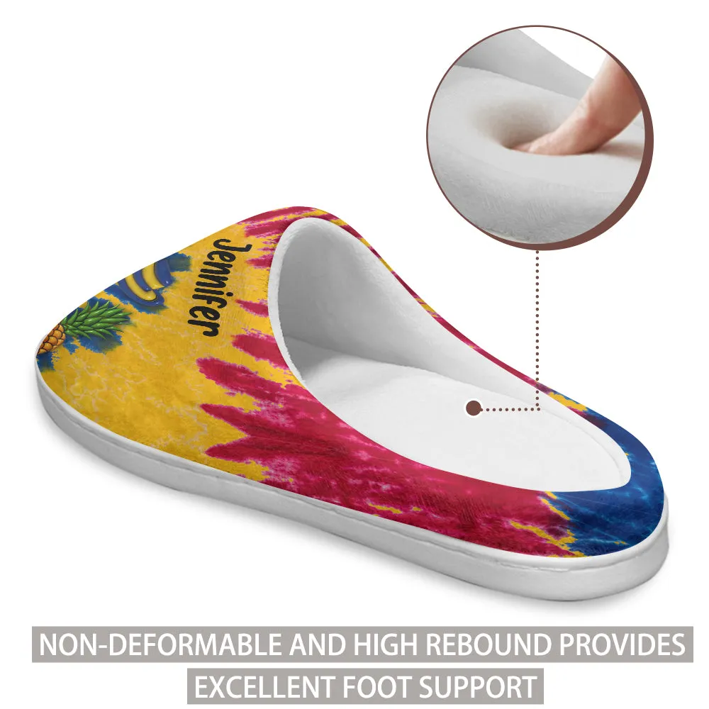 Custom Colombian Slippers With Colombia Symbols Tie Dye