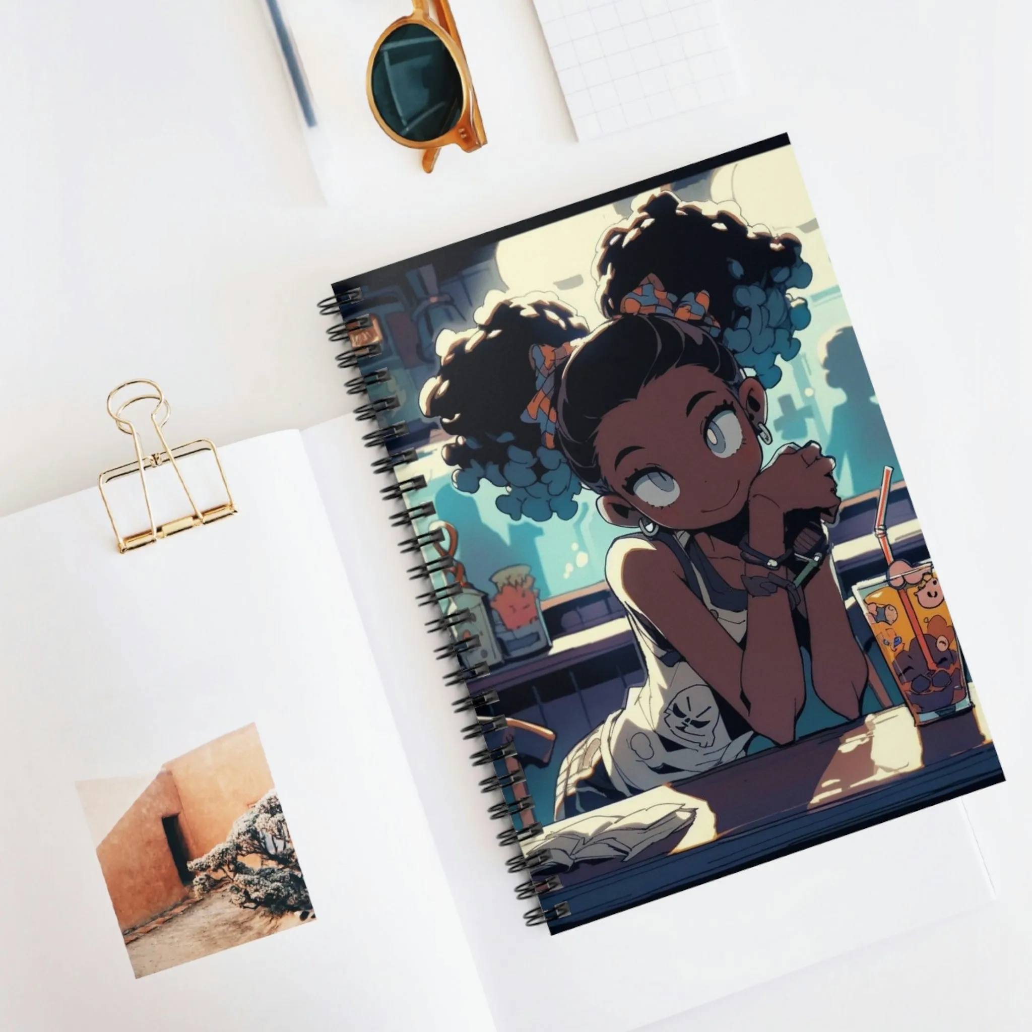 Cute Anime 2 Spiral Notebook - Ruled Line