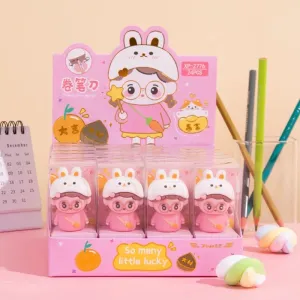 Cute Bunny Girl Sharpner   Eraser