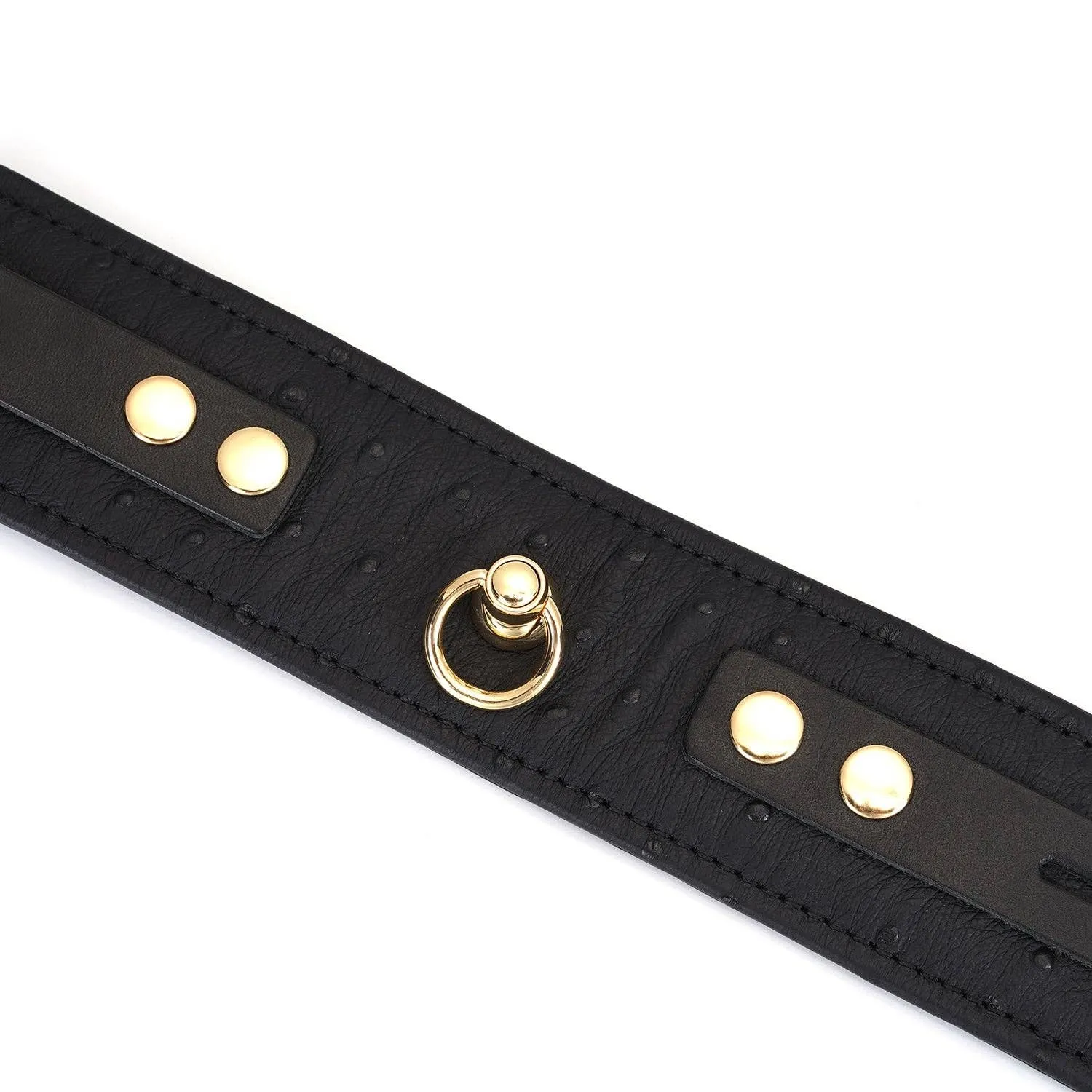 Demon's Kiss Black Leather Ankle Cuffs with Locking Buckles