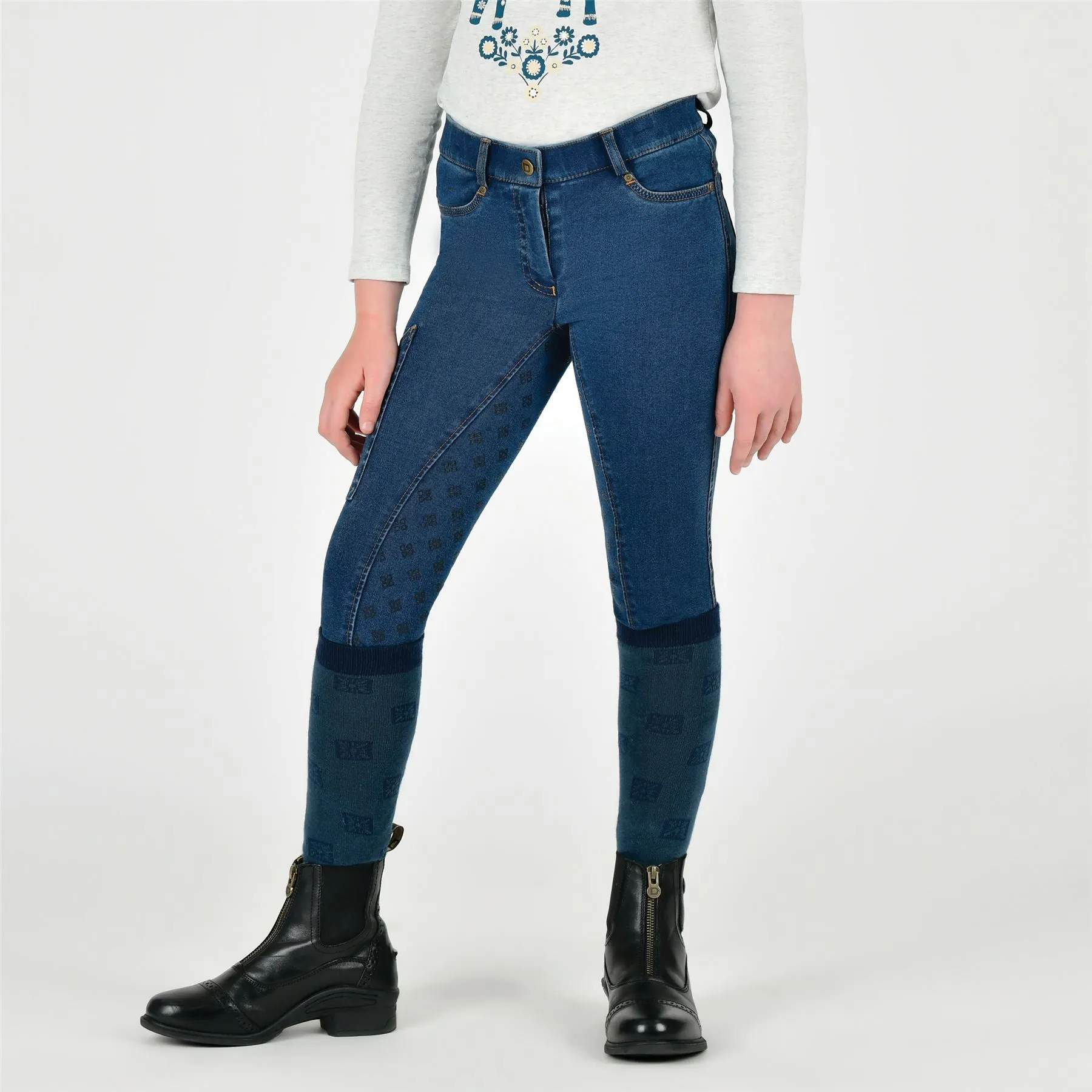 Dublin Kids Shona Denim Full Seat Breeches