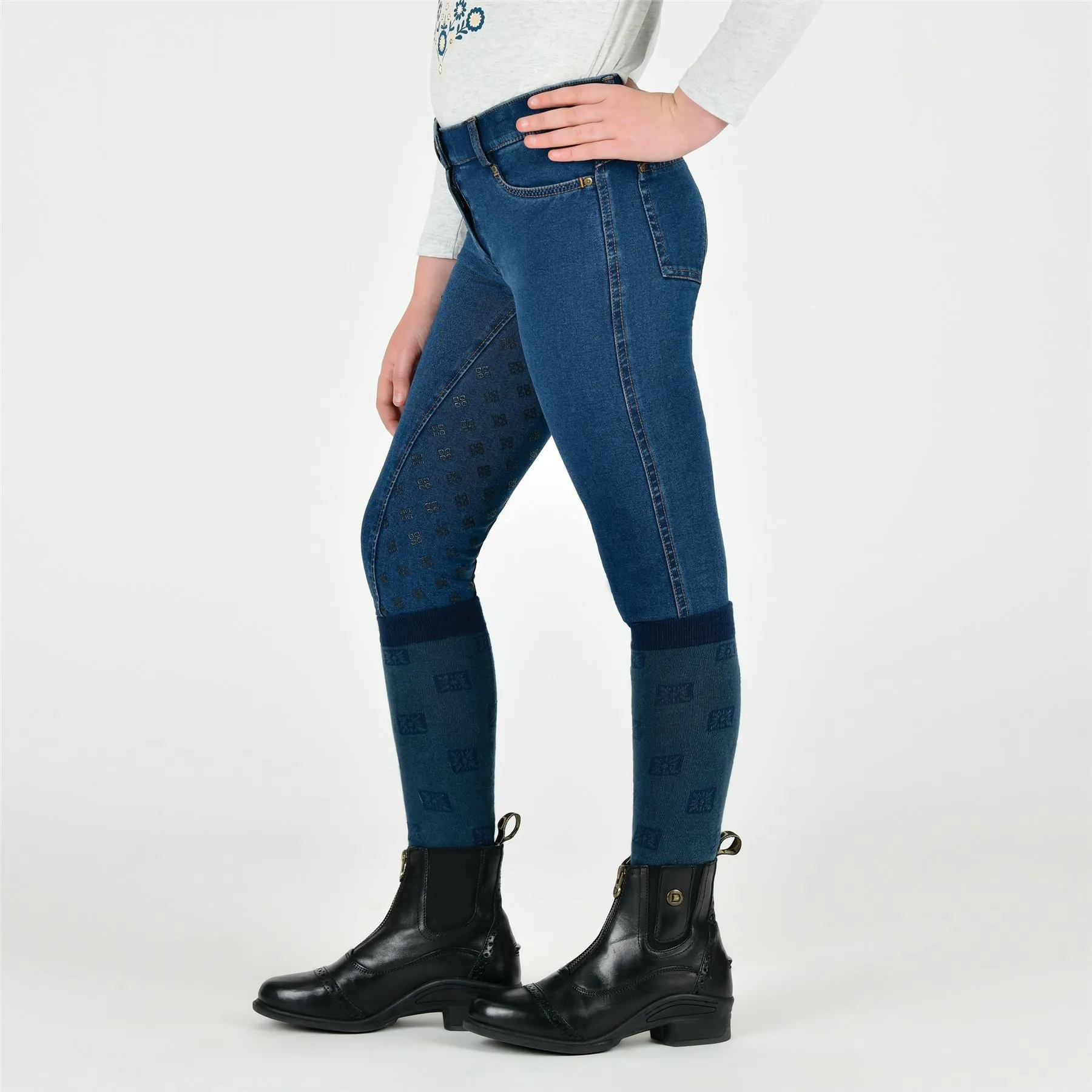 Dublin Kids Shona Denim Full Seat Breeches