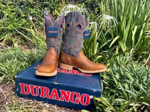 Durango Boots Womens Lady Rebel Pro Western Golden Brown/Periwinkle